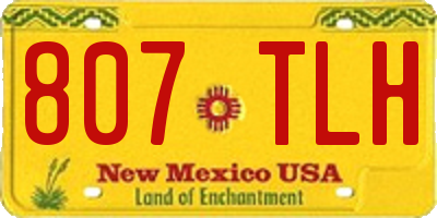 NM license plate 807TLH