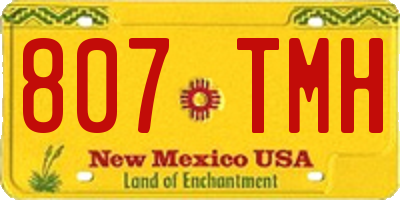 NM license plate 807TMH