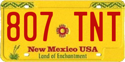 NM license plate 807TNT