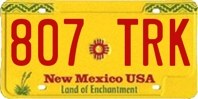 NM license plate 807TRK