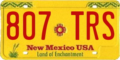 NM license plate 807TRS