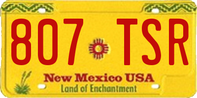 NM license plate 807TSR
