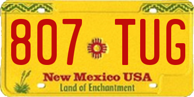NM license plate 807TUG