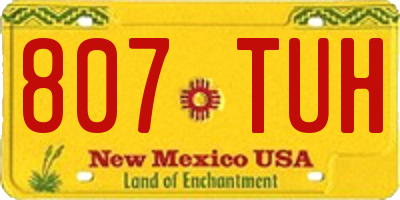 NM license plate 807TUH