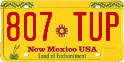 NM license plate 807TUP