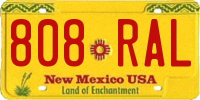 NM license plate 808RAL