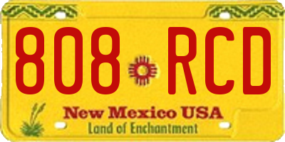 NM license plate 808RCD