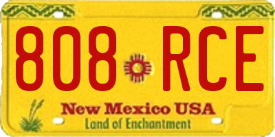 NM license plate 808RCE