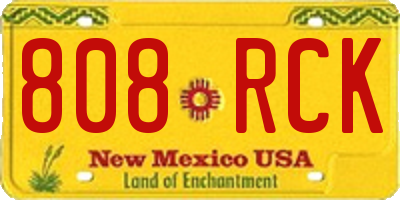 NM license plate 808RCK