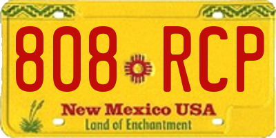 NM license plate 808RCP