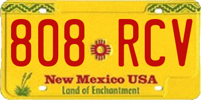 NM license plate 808RCV
