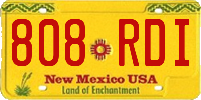 NM license plate 808RDI