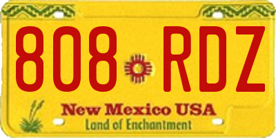 NM license plate 808RDZ