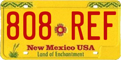 NM license plate 808REF