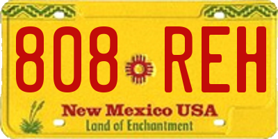 NM license plate 808REH