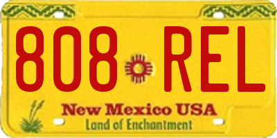 NM license plate 808REL