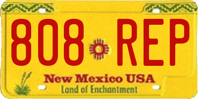 NM license plate 808REP