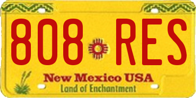 NM license plate 808RES