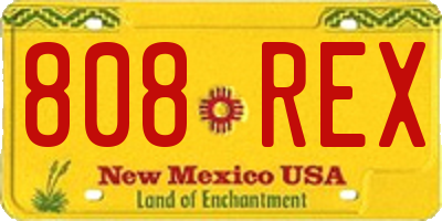 NM license plate 808REX