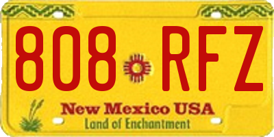 NM license plate 808RFZ