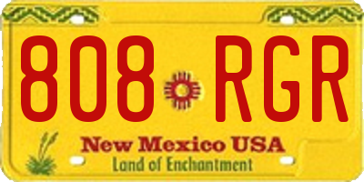 NM license plate 808RGR