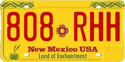 NM license plate 808RHH