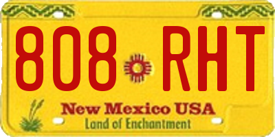 NM license plate 808RHT
