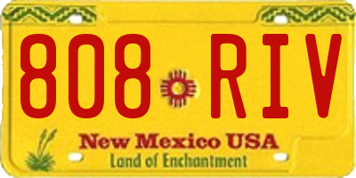 NM license plate 808RIV