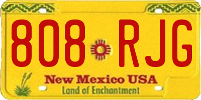 NM license plate 808RJG