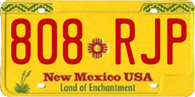 NM license plate 808RJP