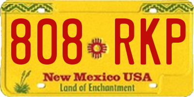 NM license plate 808RKP