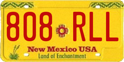 NM license plate 808RLL