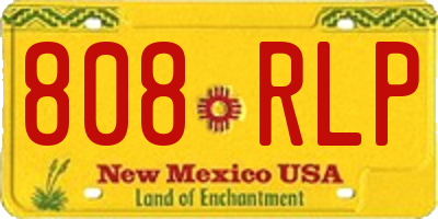 NM license plate 808RLP