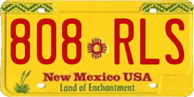 NM license plate 808RLS