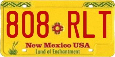 NM license plate 808RLT