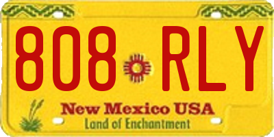 NM license plate 808RLY