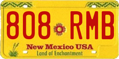 NM license plate 808RMB