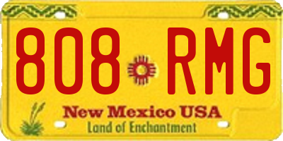 NM license plate 808RMG