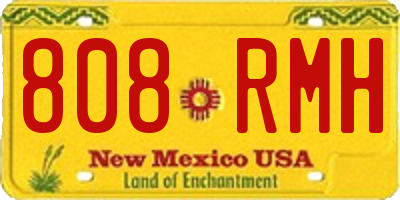 NM license plate 808RMH