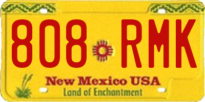 NM license plate 808RMK