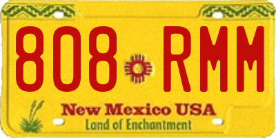 NM license plate 808RMM
