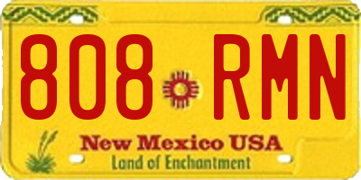 NM license plate 808RMN