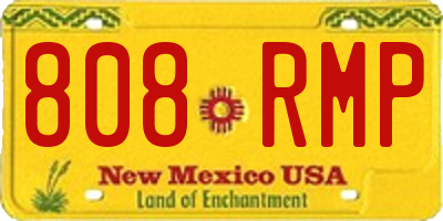 NM license plate 808RMP
