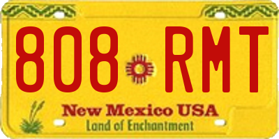 NM license plate 808RMT