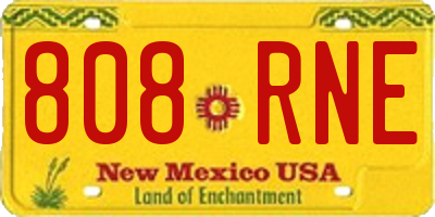 NM license plate 808RNE