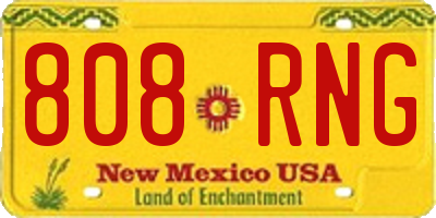 NM license plate 808RNG