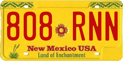 NM license plate 808RNN