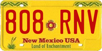 NM license plate 808RNV