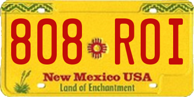 NM license plate 808ROI