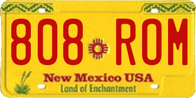 NM license plate 808ROM